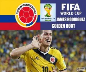yapboz James Rodriguez, altın önyükleme. Brezilya 2014 Dünya Kupası